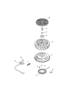 Kohler Sv710-3036 Ignition And Electrical Diagram and Parts List for Z-FORCES46 (17AF5BHH-17AF5BHH010)(2011) Cub Cadet Lawn Tractor